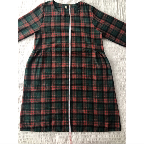 Plaid Long Sleeve Dress w Pockets & Button Cuffs - Picture 8 of 15